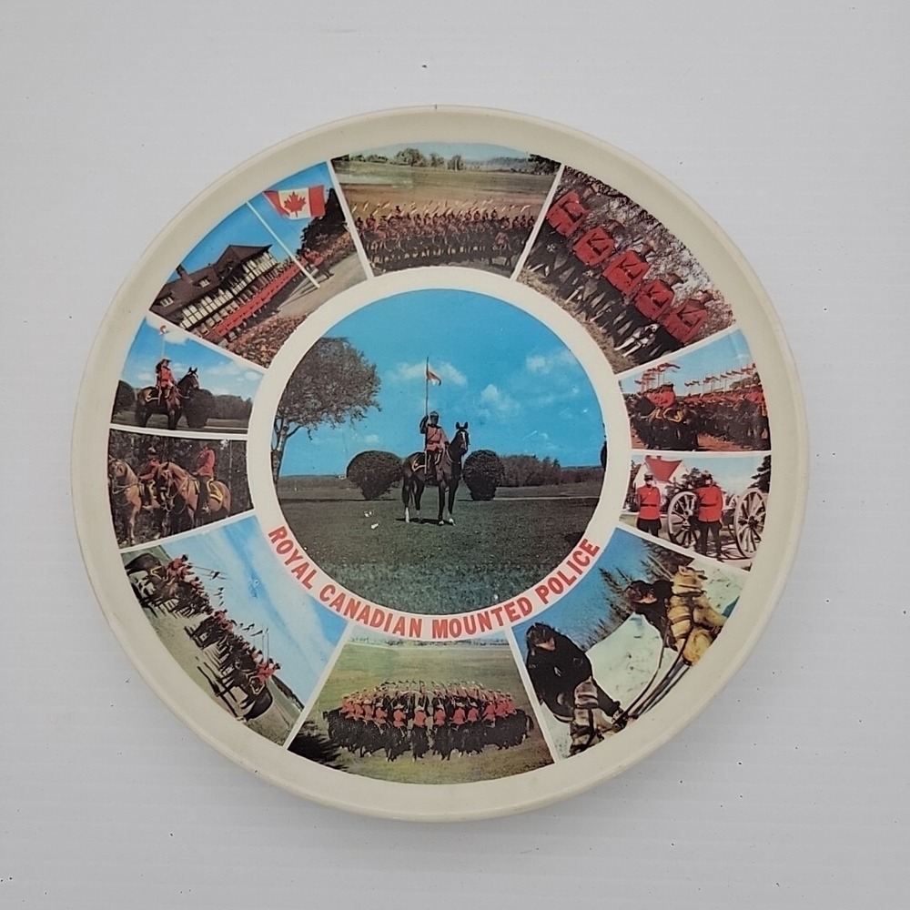 Vintage Royal Canadian Mounted Police Collector Plate RCMP 10.5 Inch Multicolor